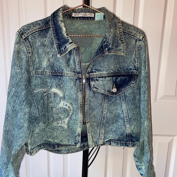 Vintage Acid Wash Code Bleu Denim Jacket - Picture 3 of 5